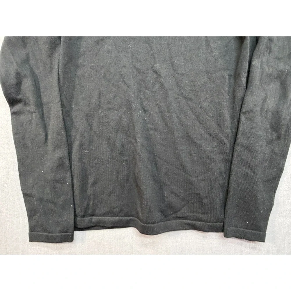 Talbots Women Black‎ Turtleneck Sweater Size Small Cotton Rayon Nylon Blend